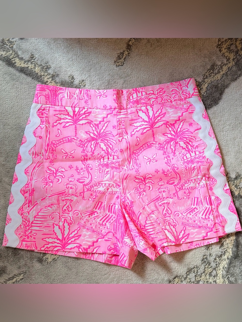 Lilly Pulitzer Neon Pink Sleeveless Tunic and Short Set - Picture 4 of 4